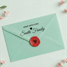 Selo Personalizado com Nome da Família 'Feito Com