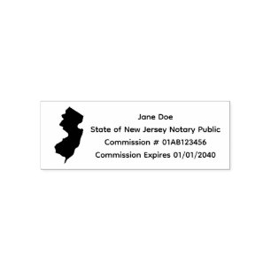Carimbo Auto Entintado Selo Público Notário de Nova Jersey