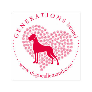 Carimbo Auto Entintado Selos Love Heart Great Dane