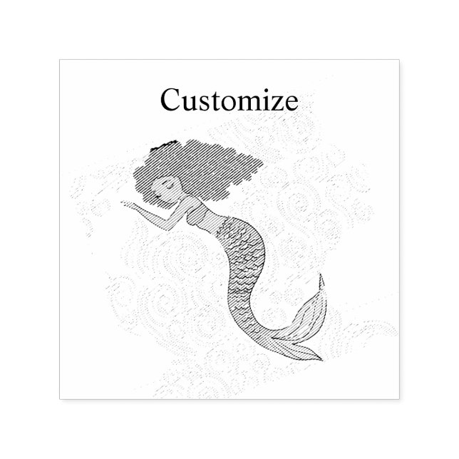 Carimbo Auto Entintado Sereia Adormecida Thunder_Cove (Design)
