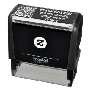 Carimbo Auto Entintado Seu Design QR Code Address Color Stamp Modelo