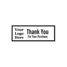 Carimbo Auto Entintado Seu logotipo aqui | Obrigado Pela Sua Compra