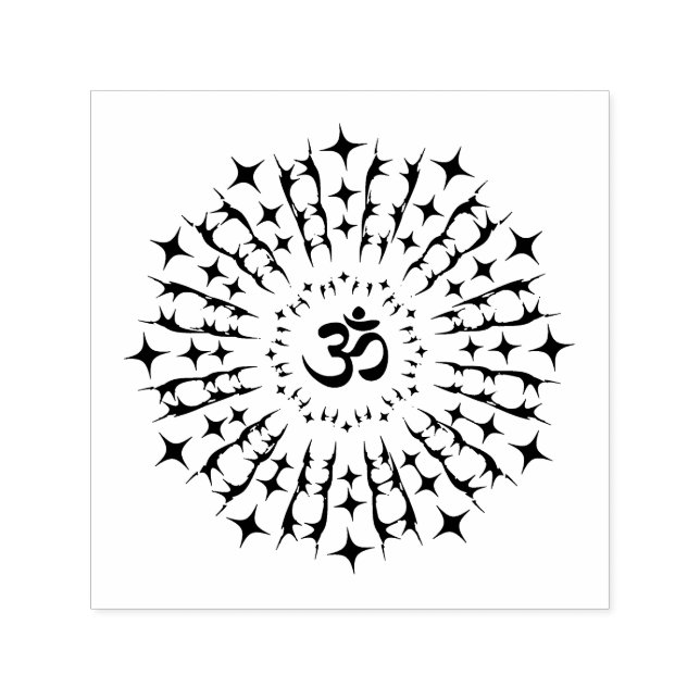 Carimbo Auto Entintado Shri Yantra ou Sri Chakra - Energia brilhante (Design)