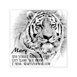 Carimbo Auto Entintado Siberian Tiger セルフインキングスタンプ