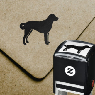 Carimbo Auto Entintado Silhouette do cão pastor anatólico