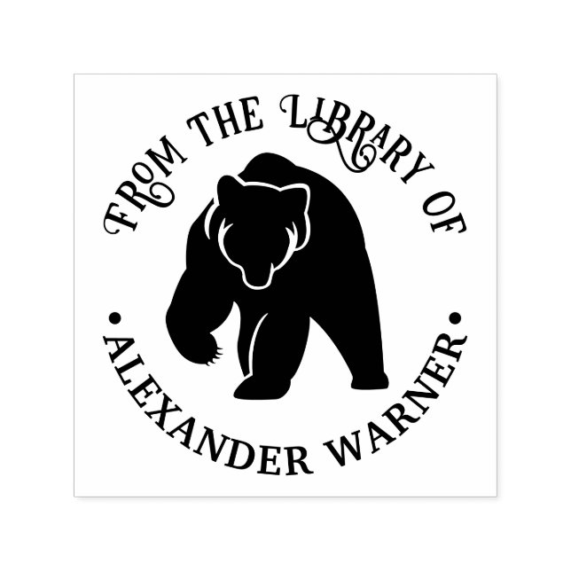 Carimbo Auto Entintado Silhouette Rustic Bear #2 Round (Design)