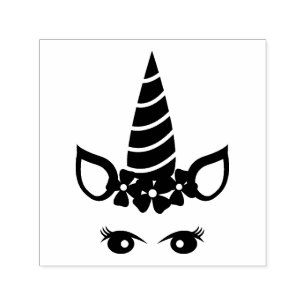 Carimbo Auto Entintado Silhueta bonito simples do unicórnio