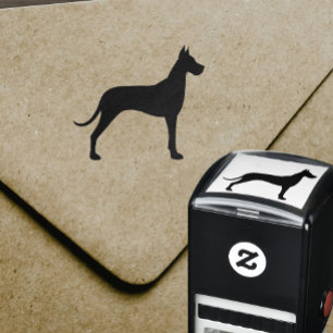 Carimbo Auto Entintado Silhueta da Raça de Cachorro Dogue Alemão