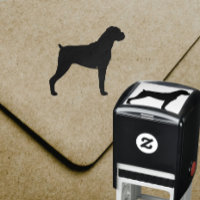 Silhueta de Cachorro Boxer com Ouvidos Naturais