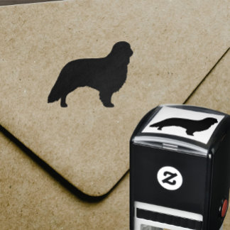 Carimbo Auto Entintado Silhueta de Cachorro Espanhol Inglês