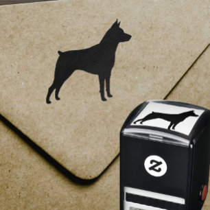 Carimbo Auto Entintado Silhueta de Cachorro Miniatura
