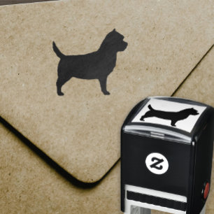Carimbo Auto Entintado Silhueta de Terrier de monte de pedras