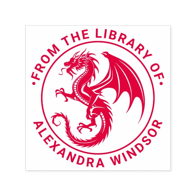 Carimbo Auto Entintado Silhuette do Dragão Místico #6 (Design)