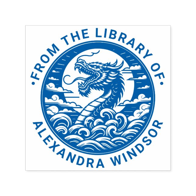 Carimbo Auto Entintado Silhuette do Dragão Místico #9 (Design)