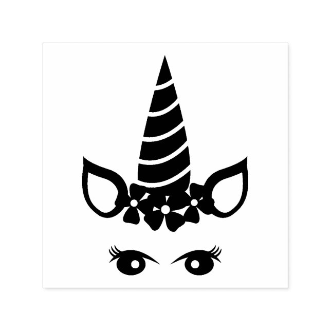 Carimbo Auto Entintado Silhuette Unicorn Simples (Design)