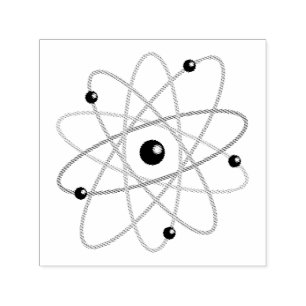 Carimbo Auto Entintado Símbolo Atom Regras Científicas