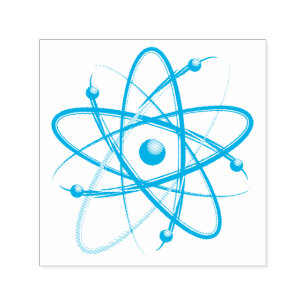 Carimbo Auto Entintado Símbolo Atom Regras Científicas