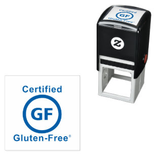 Carimbo Auto Entintado Símbolo sem Gluten certificado