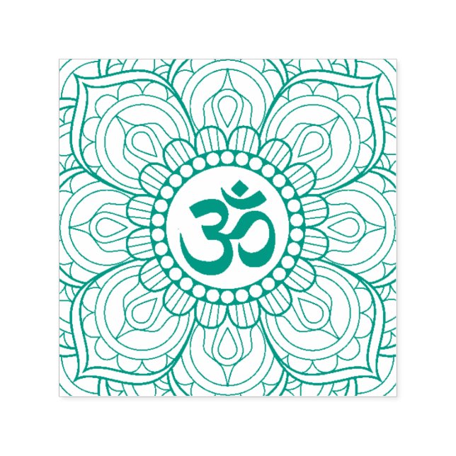 Carimbo Auto Entintado Símbolo Yoga Lotus Mandala Om Namaste (Design)