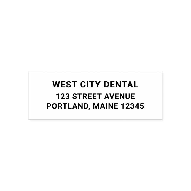 Carimbo Auto Entintado Simple Bold Modern Business Return Address (Design)