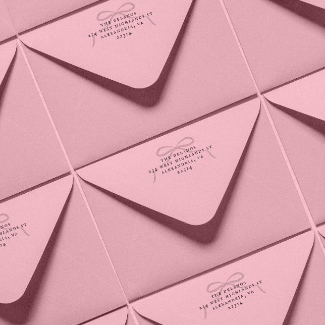 Carimbo Auto Entintado Simple Bow and Antique Serif Address (Criador carregado)