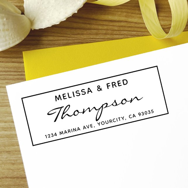 Carimbo Auto Entintado Simple Calligraphy Return Address (Criador carregado)