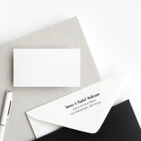 Simple Couple Personalized Return Address