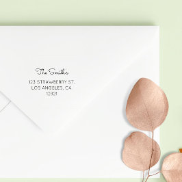 Carimbo Auto Entintado Simple Handwritten Typography Return Address