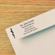 Simple Medical Asclepius Caduceus Black White