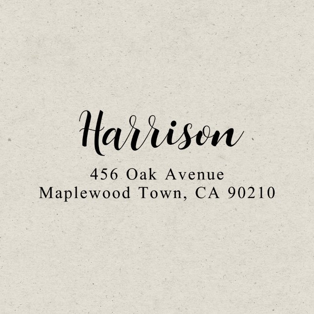 Carimbo Auto Entintado Simples Caligrafia de Script de Rico Moderno (Criador carregado)