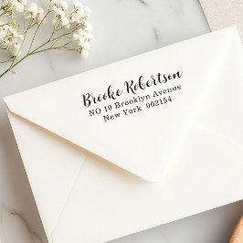 Carimbo Auto Entintado Simples e claro endereço de retorno autocolante