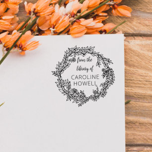 Carimbo Auto Entintado Simples E Elegante Saída Da Biblioteca Do Autoin