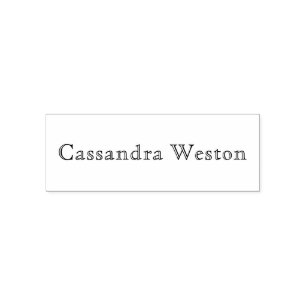 Carimbo Auto Entintado Simples Elegante Minimalista Nº 9 Apenas Nome