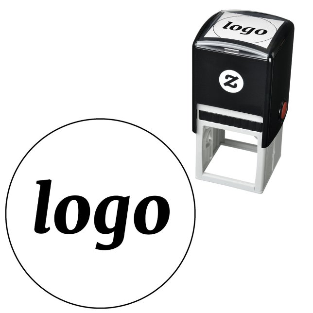 Carimbo Auto Entintado Simples Logotipo de Marcação Empresarial Promocion (Simple logo business branding promotional self inking stamp with choice of ink color)