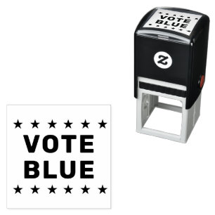 Carimbo Auto Entintado Sinal azul de voto