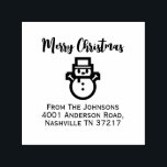 Carimbo Auto Entintado Snowman Merry Christmas Family Name<br><div class="desc">Torne a sua temporada de festas mais feliz com o nosso Snowman Feliz da Família de Natal. Este selo não é apenas divertido e festivo, mas também permite que você adicione seu nome familiar com facilidade. Use-o para personalizar seus cartões de natal, etiquetas, papel de embalagem e muito mais. Nossa...</div>
