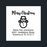 Carimbo Auto Entintado Snowman Merry Christmas Family Name<br><div class="desc">Torne a sua temporada de festas mais feliz com o nosso Snowman Feliz da Família de Natal. Este selo não é apenas divertido e festivo, mas também permite que você adicione seu nome familiar com facilidade. Use-o para personalizar seus cartões de natal, etiquetas, papel de embalagem e muito mais. Nossa...</div>