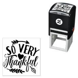 Carimbo Auto Entintado So Very Thankful Typography 