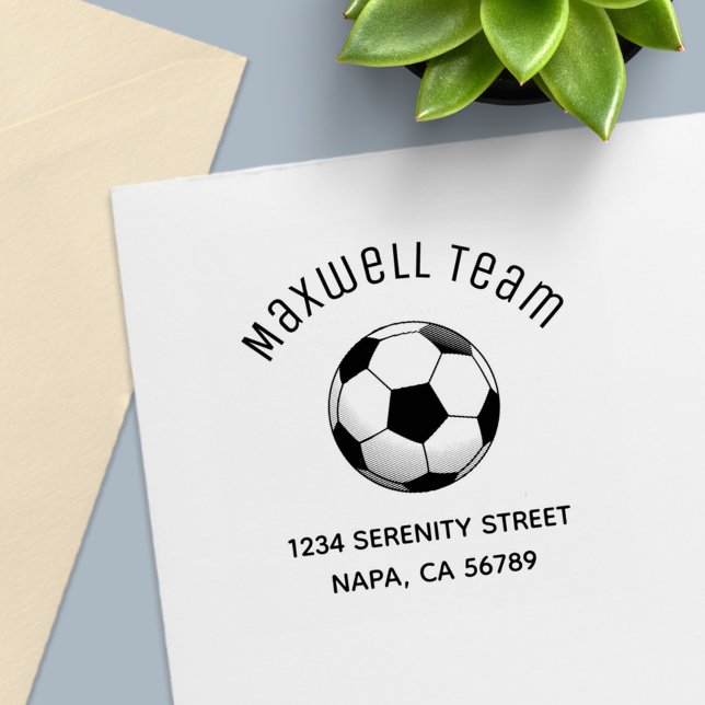 Carimbo Auto Entintado Soccer Ball Arch Family Address (Criador carregado)