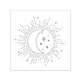 Carimbo Auto Entintado Sol e Lua