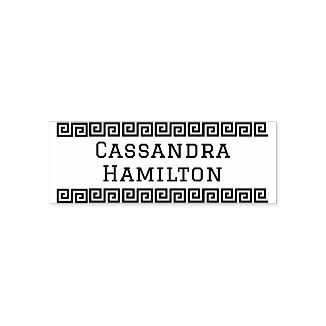 Carimbo Auto Entintado Solteiro de borda chave grega ou nome do Casal ape (Design)