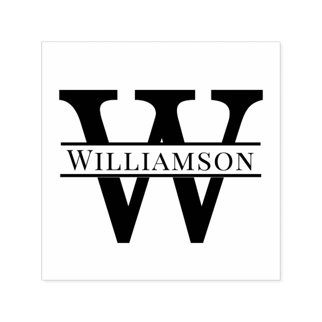 Carimbo Auto Entintado Solteiro Simples Negrito Nome do Monograma Inicial (Design)