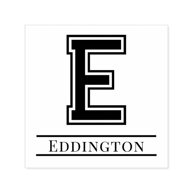 Carimbo Auto Entintado Solteiro Simples Negrito Nome do Monograma Inicial (Design)