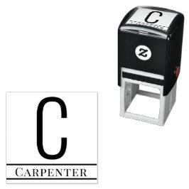 Carimbo Auto Entintado Solteiro Simples Negrito Nome do Monograma Inicial