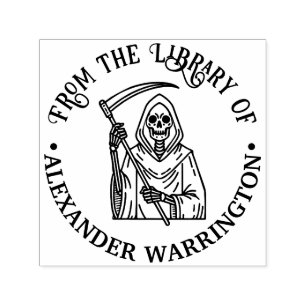 Carimbo Auto Entintado Sombra da Morte #3 Nome do Livro da Biblioteca Red