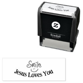 Carimbo Auto Entintado Sorria Jesus Ama Você Cristão