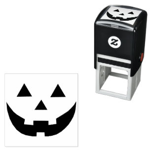 Carimbo Auto Entintado Spooky Jack ou lanterna abóbora cara divertida Hal