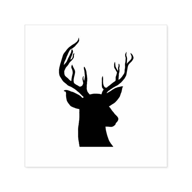 Carimbo Auto Entintado Stag Antler Rustic Country Drawing (Design)