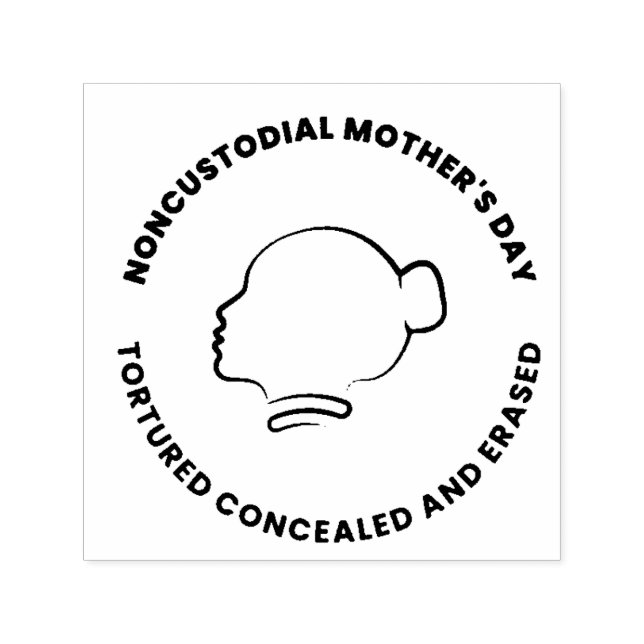 Carimbo Auto Entintado Stamp For Noncustodial Mothers (Design)