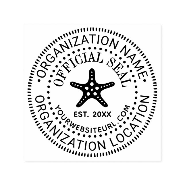 Carimbo Auto Entintado Starfish nº 1 Nome oficial do selo do endereço do  (Design)